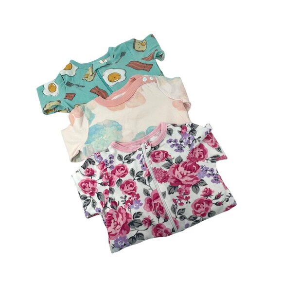 Baby Girl's Organic Cotton Sleepers‎ - Size 0-3 M - Picture 9 of 9